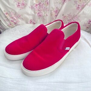 J Crew Road Trip Velvet slip on sneakers